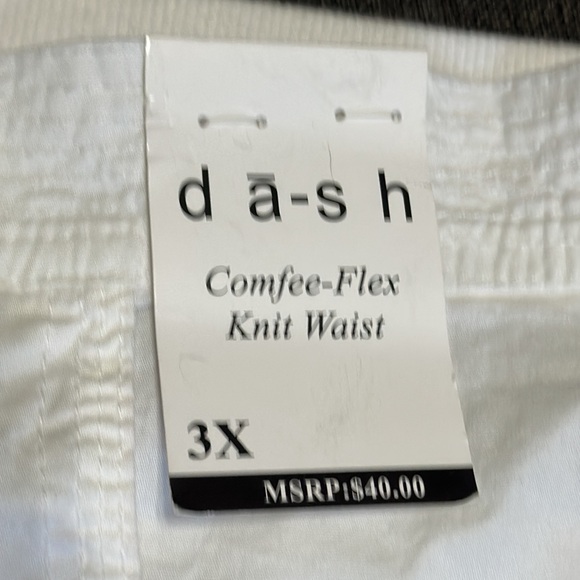NWT dash white Michelle comfee-flex shorts 3X - Picture 5 of 8